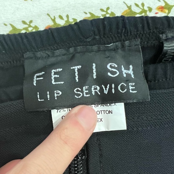 Lip Service “Fetish” Black Mesh Lace Up Flare Zip Front with Mini Shorts - Picture 2 of 8